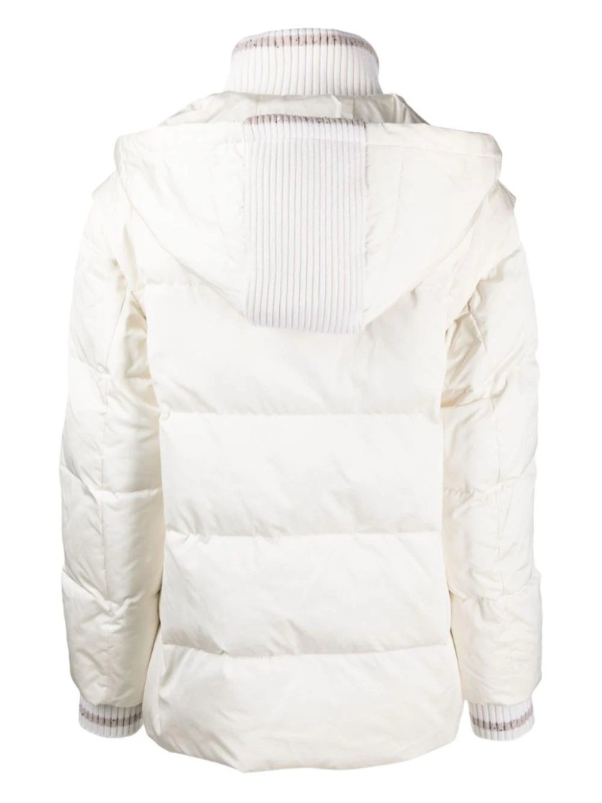 ダウンジャケット・コート Lorena Antoniazzi Quilted Long Puffer Coat With High Collar Lorena Antoniazzi Quilted Long Puffer Coat With High Collar