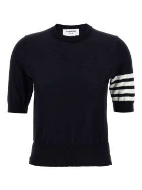 パーカー・フーディ Thom Browne Tricolor Intarsia Design Cotton Sweatshirt Thom Browne Tricolor Intarsia Design Cotton Sweatshirt