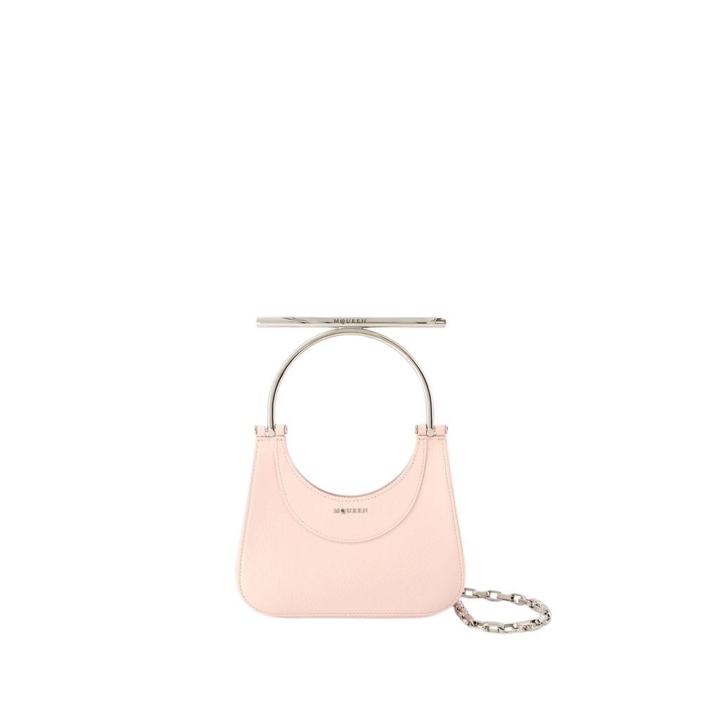 Alexander Mcqueen Mini Cross Bar Purse - Leather - Pink In Pink