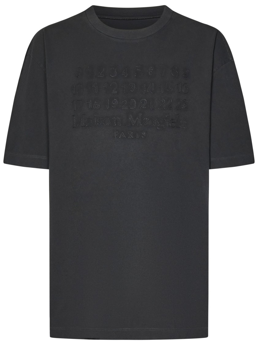 Maison Margiela Relaxed Fit Black Cotton Jersey T-shirt