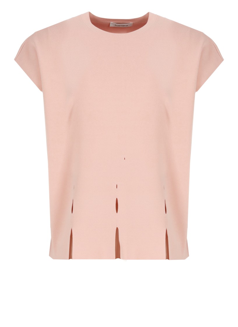 Kangra Cashmere Kangra Pink Viscose T-shirt