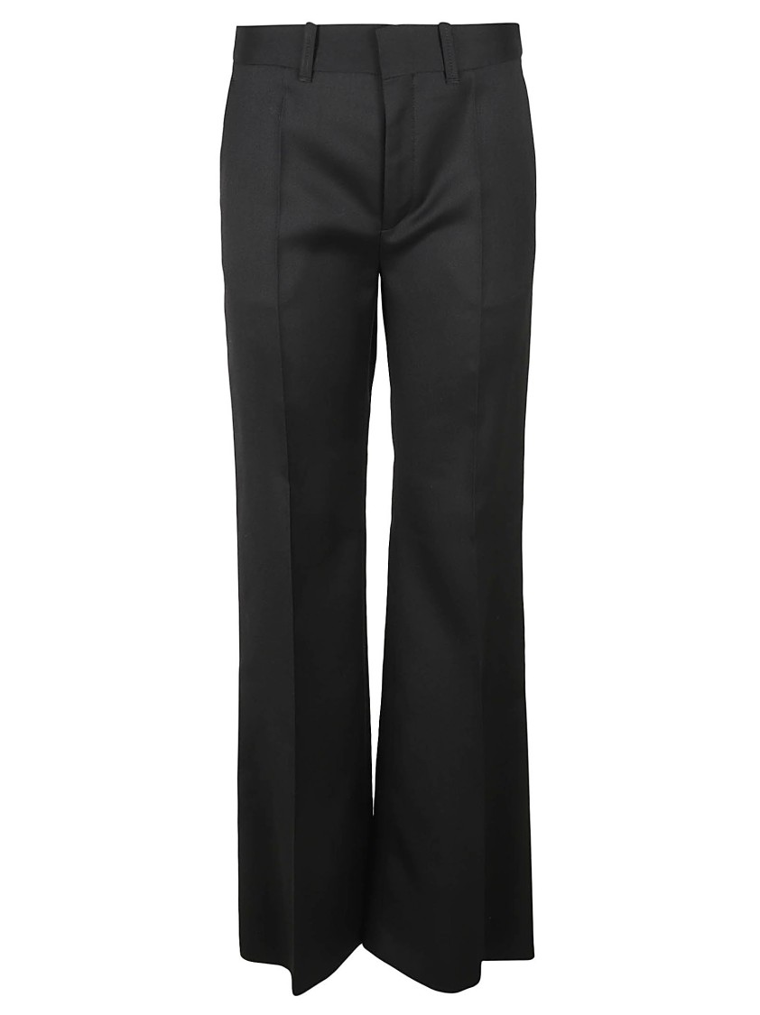 Chloé Wide-leg Tailored Trousers With Structured Waistband In Black