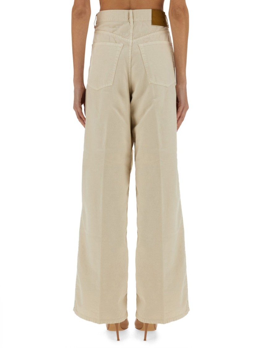 Haikure Candy Cotton Mid-rise Wide-leg Pants In Neutrals