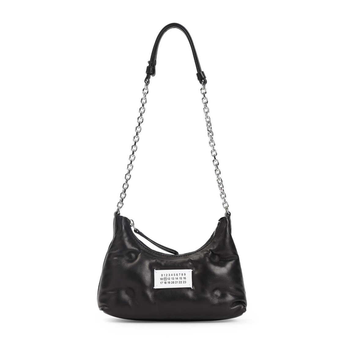 Maison Margiela Crinkled Leather Shoulder Bag With Chain Strap