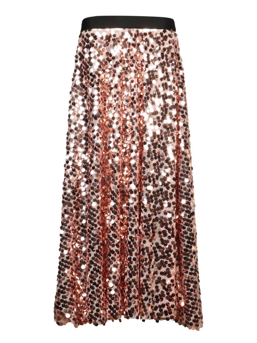 Blanca Vita Metallic Skirt With Flowing Silhouette