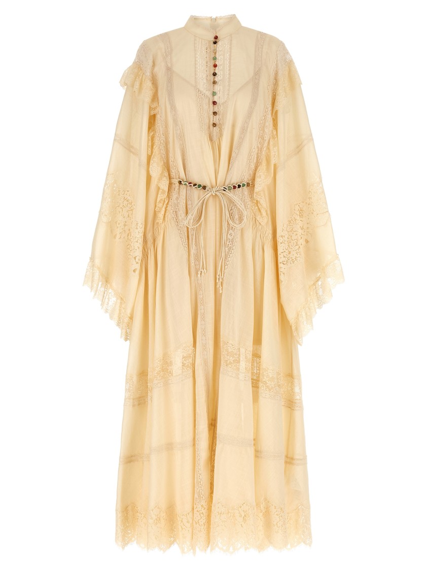 Zimmermann Rihannon Lace Dresses White In Yellow