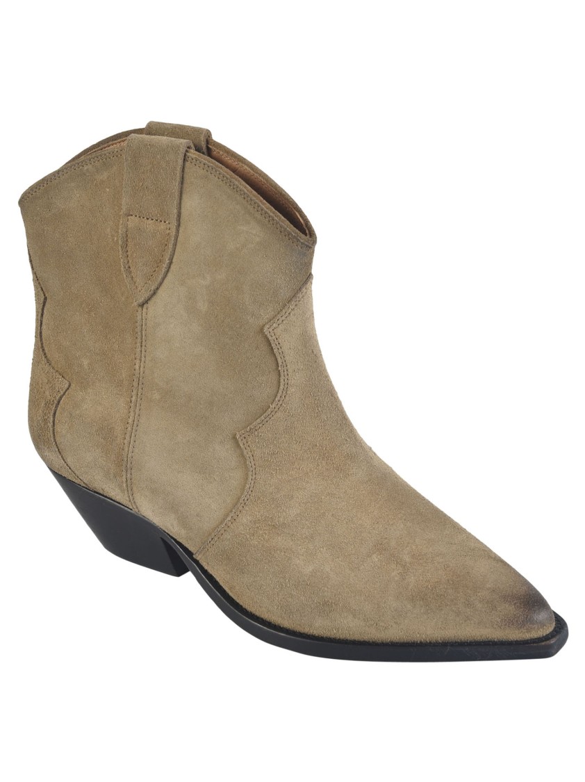 Isabel Marant Taupe Brown Calf Leather Texano Style Boots