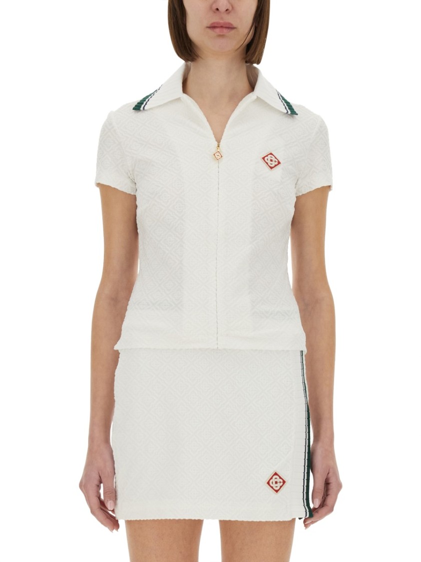 CASABLANCA CASABLANCA RIBBED COLLAR SHIRT