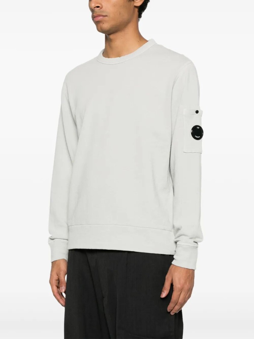C.p. Company Crewneck Sweatshirt With Relaxed Fit In White