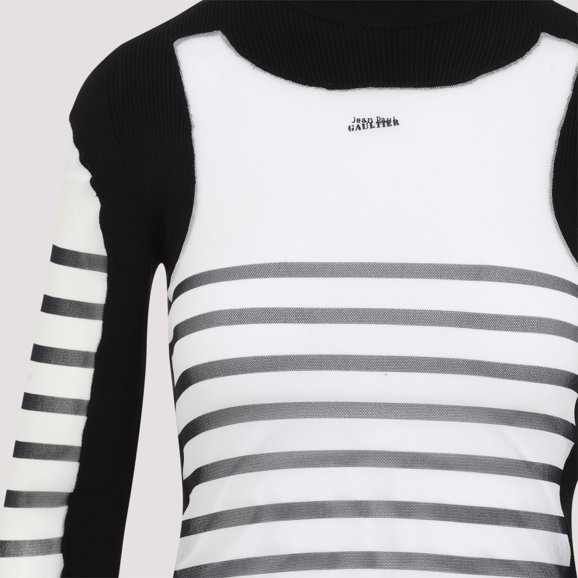Jean Paul Gaultier Printed 'mariniere' Knit Pullover In White