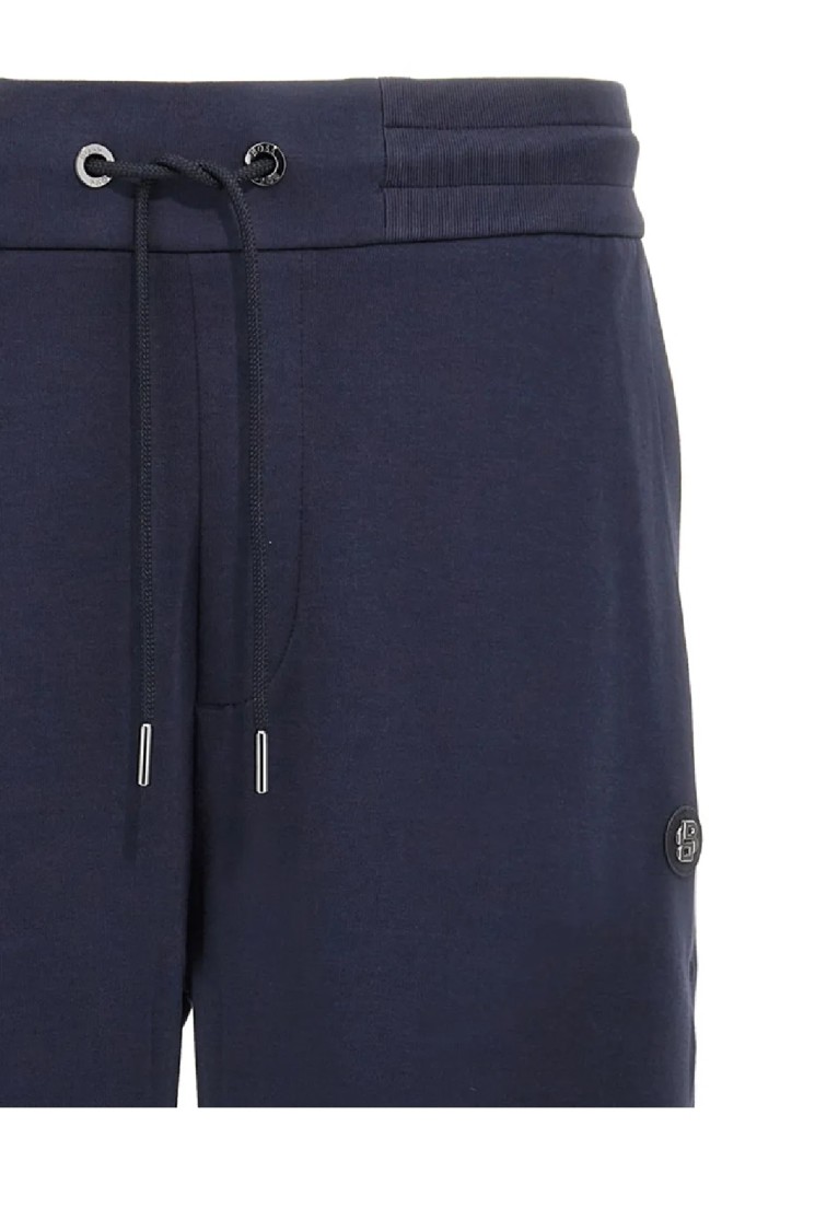 Hugo Boss Jogger-style Pants With Tapered Legs In Blue