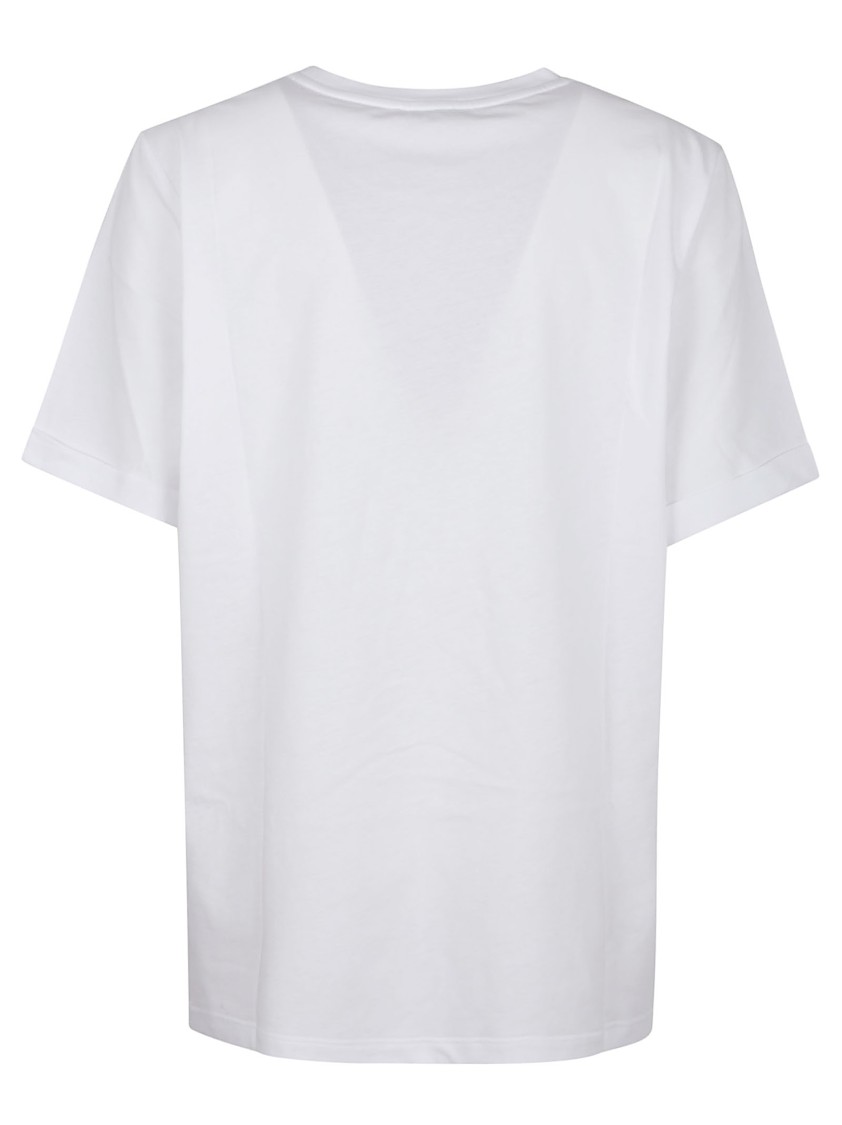 Shop Balmain Graphic Print Oversized T-shirt In White
