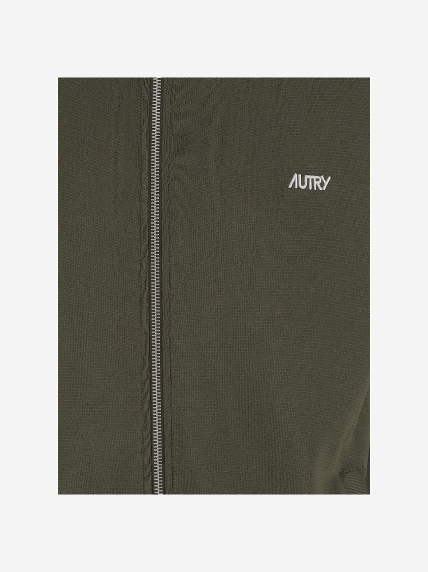 Shop Autry Viscose Blend Sweatshirt With Logo In Green