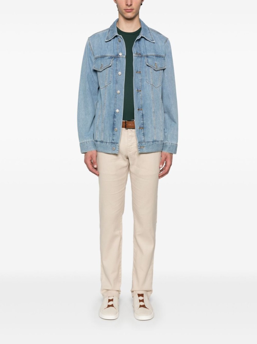Jacob Cohen Almond Beige Tailored Jeans With Modern Fit And Functional Pockets
