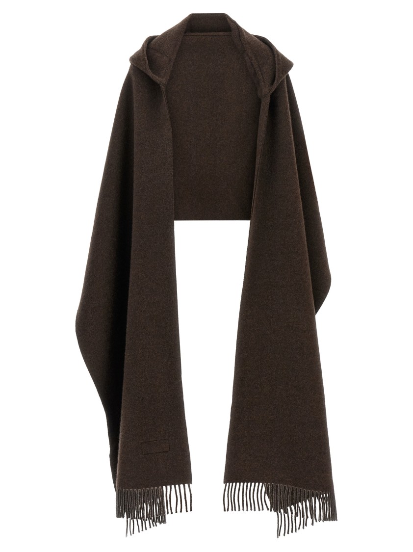 Brunello Cucinelli Hooded Scarf In Black