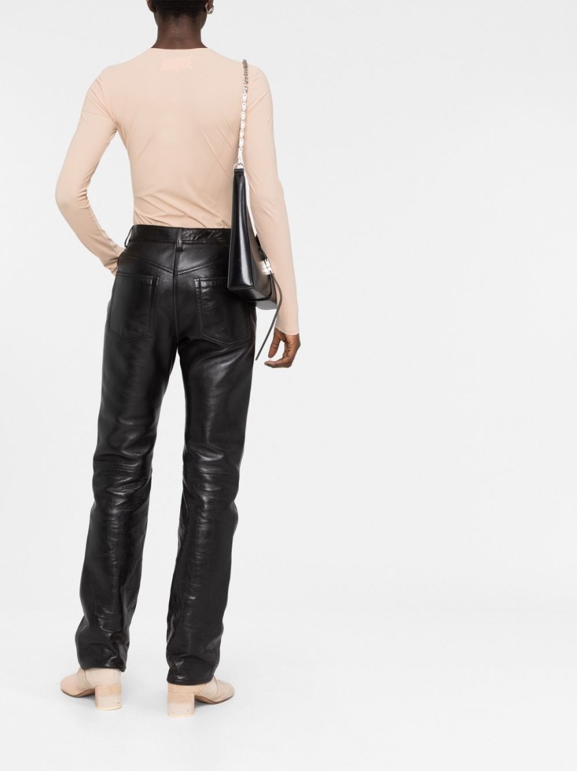 Maison Margiela Mm4 Viscose-blend Bodysuit In Pink