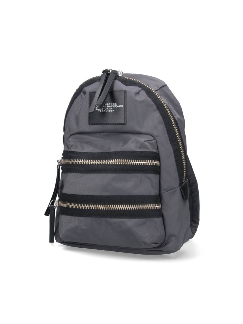 Shop Marc Jacobs Medium Backpack "the Biker" – Gray