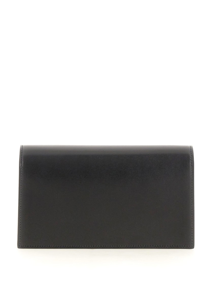 Shop Ferragamo Mini Bag With Gold-tone Clasp And Chain Strap