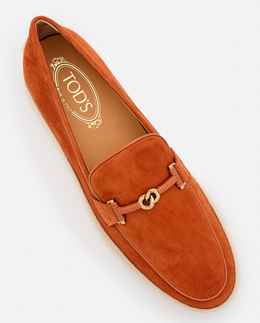 Tod's Gomma Espadrilles Aus Leder In Orange