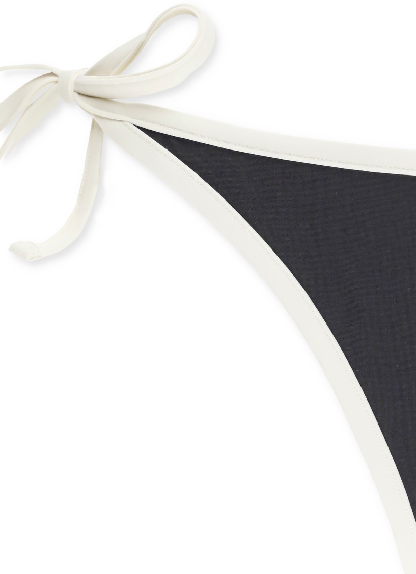 Brunello Cucinelli Brown Techno Jersey Bikini Slip In Black