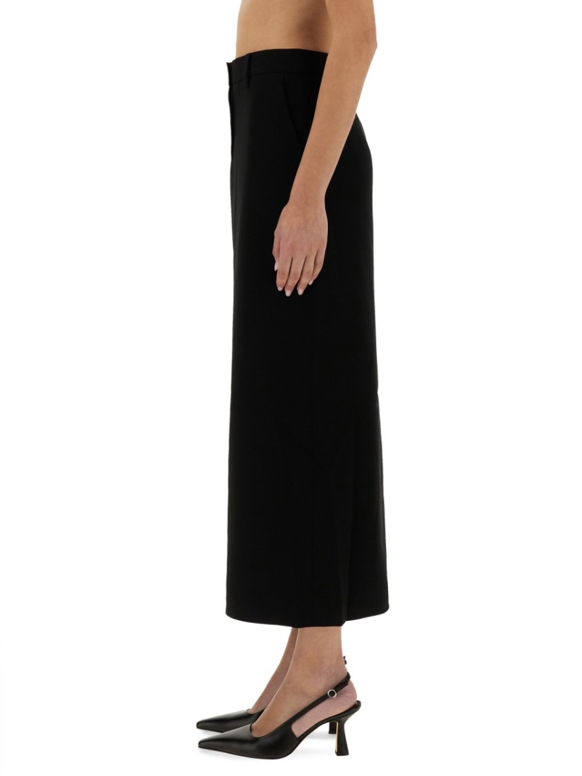 Michael Michael Kors Textured Crepe Maxi Skirt In Black