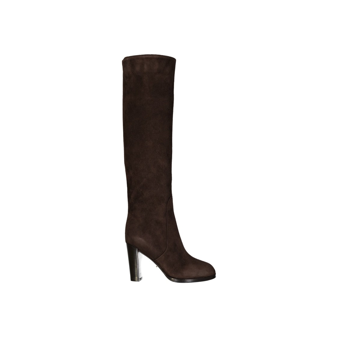 Sergio Rossi Brown Leather Boots With Block Heel In Black