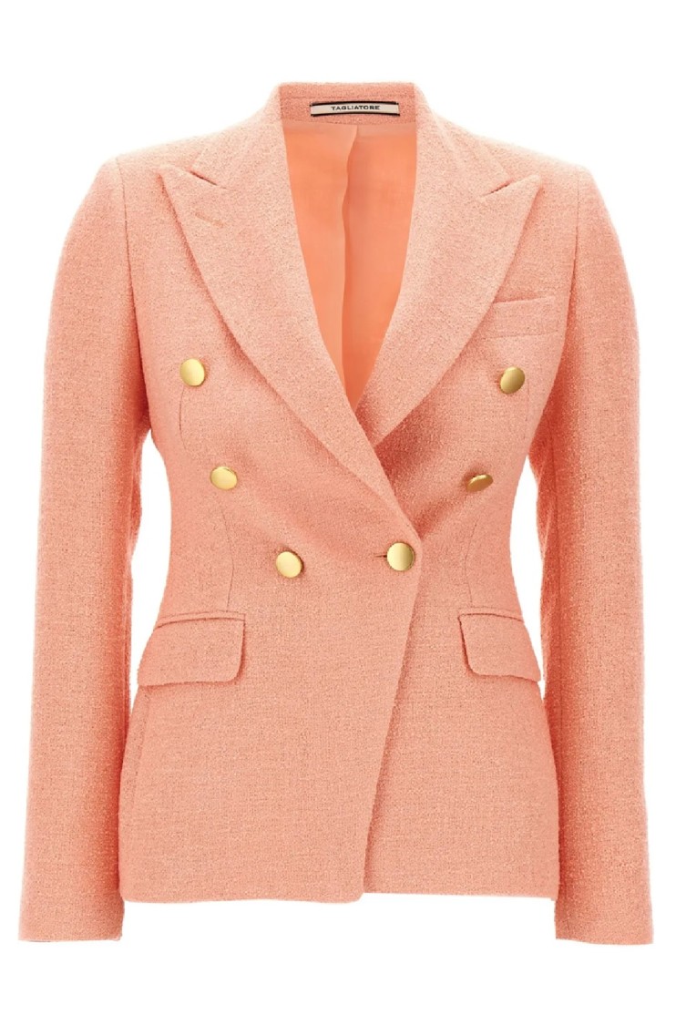 Tagliatore Double-breasted Tailored Jacket With Textured Finish