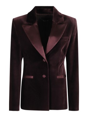 Federica Tosi Deep V-Neck Red Crêpe Dress With Flared Cuffs