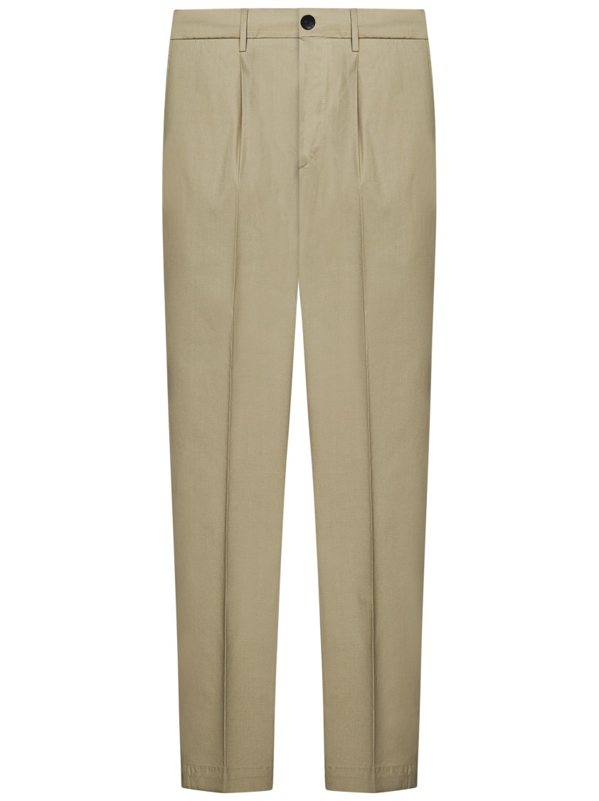 MICHAEL COAL MICHAEL COAL BEIGE TROUSERS WITH DRAWSTRING WAIST