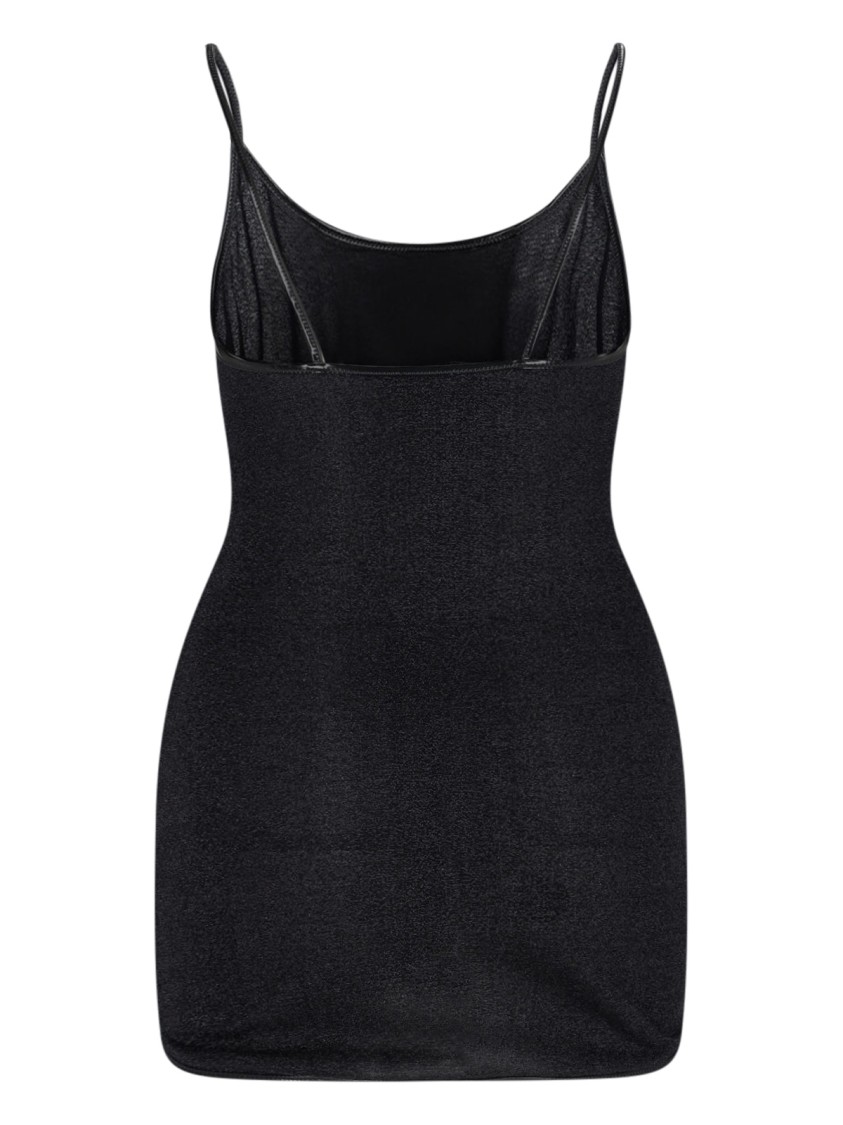 OSEREE OSÉREE LUMIÈRE BELT' MINI DRESS – BLACK
