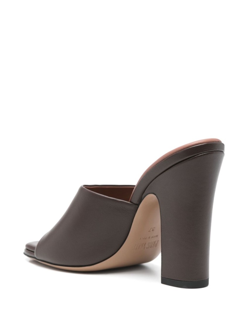 PARIS TEXAS PARIS TEXAS OPEN-TOE MULES WITH WIDE STRAP AND HIGH BLOCK HEEL