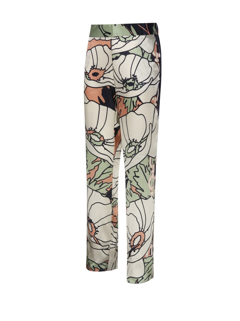 Juan De Dios Floral Print Pants In Multicolor