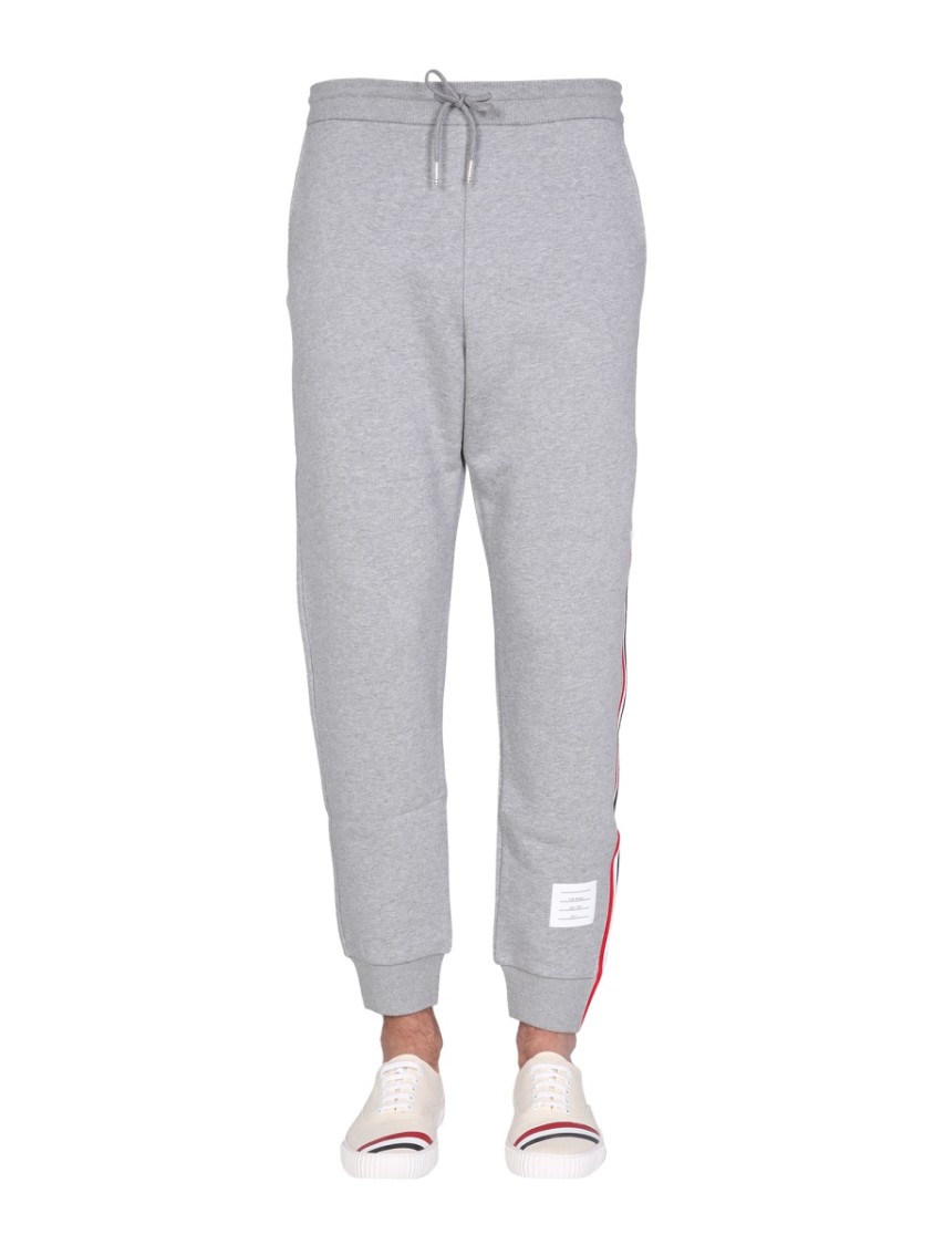Thom Browne Gray Classic 4-bar Jersey Loopback Sweatpants