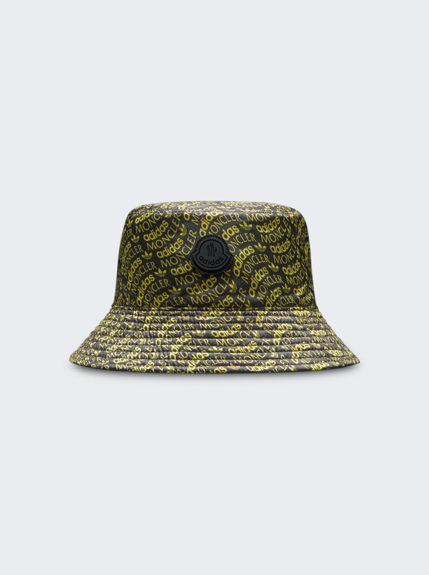 Moncler All-over Print Bucket Hat With Front Logo