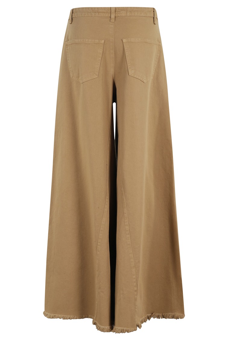 Shop Federica Tosi Wide Bull Jeans In Brown