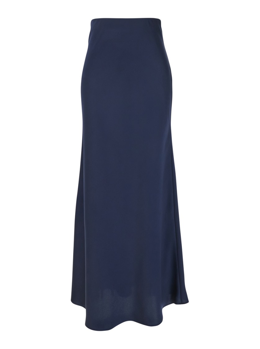 PLAIN PLAIN MAXI SKIRT WITH FITTED WAISTBAND AND FLOWING SILHOUETTE