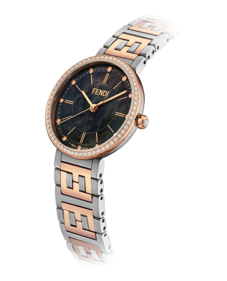 Fendi Forever Two-tone Diamond Bracelet Watch, 29mm