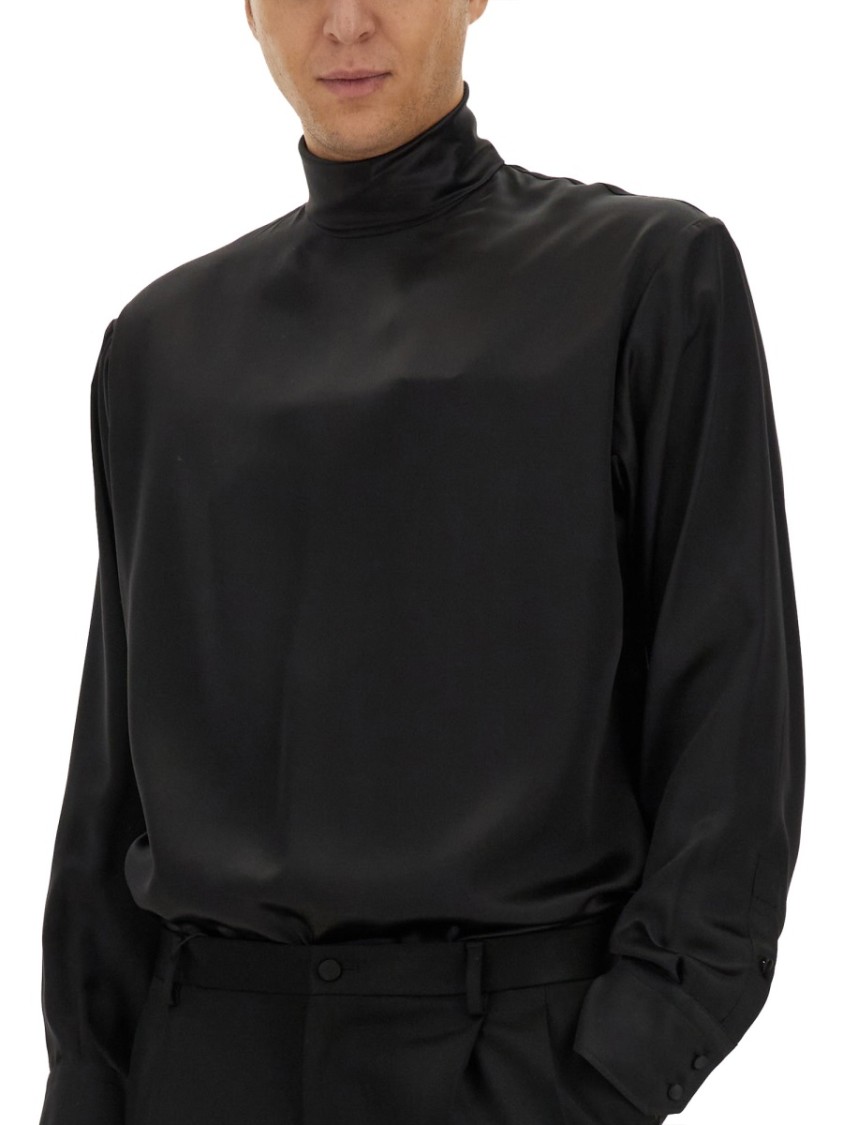 Dolce & Gabbana Wide Turtleneck In Black