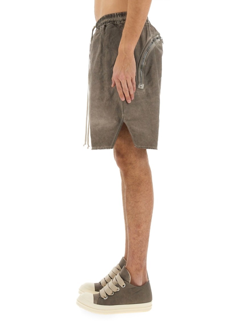 Shop Rick Owens Drkshdw Drkshdw By Rick Owens Zippered Bermuda Shorts In Brown