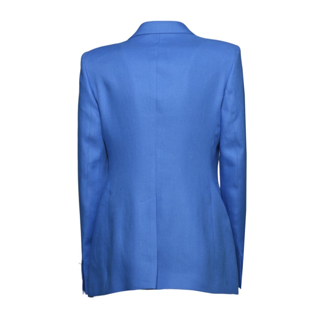 TAGLIATORE TAGLIATORE J-PARIGI DOUBLE-BREASTED JACKET IN ROYAL BLUE LINEN TWILL