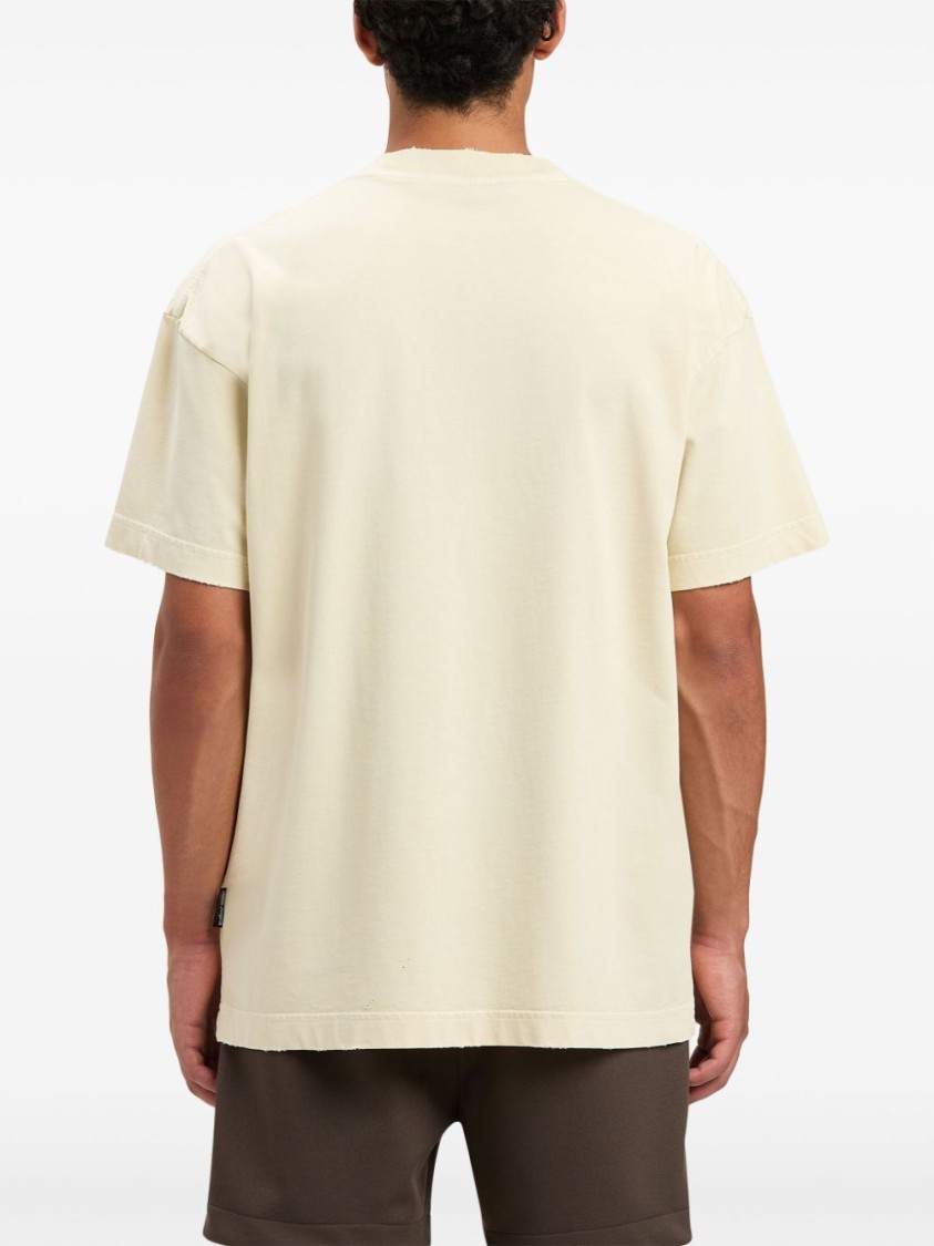 Shop Palm Angels Ivory Playful Teddy Bear Graphic Oversized T-shirt In Neutrals