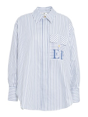 Elisabetta Franchi Ribbed Knit Polo Collar Top With Gold