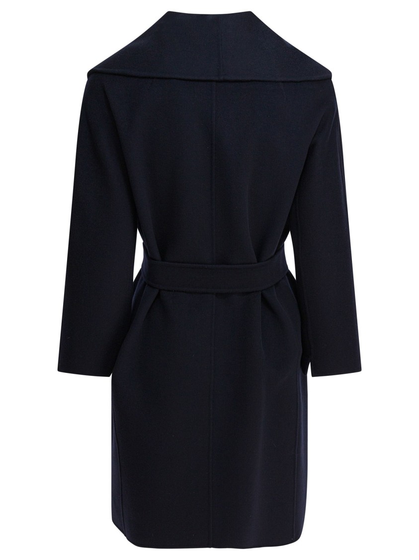 Max Mara Mid-length Wool Coat In Blue