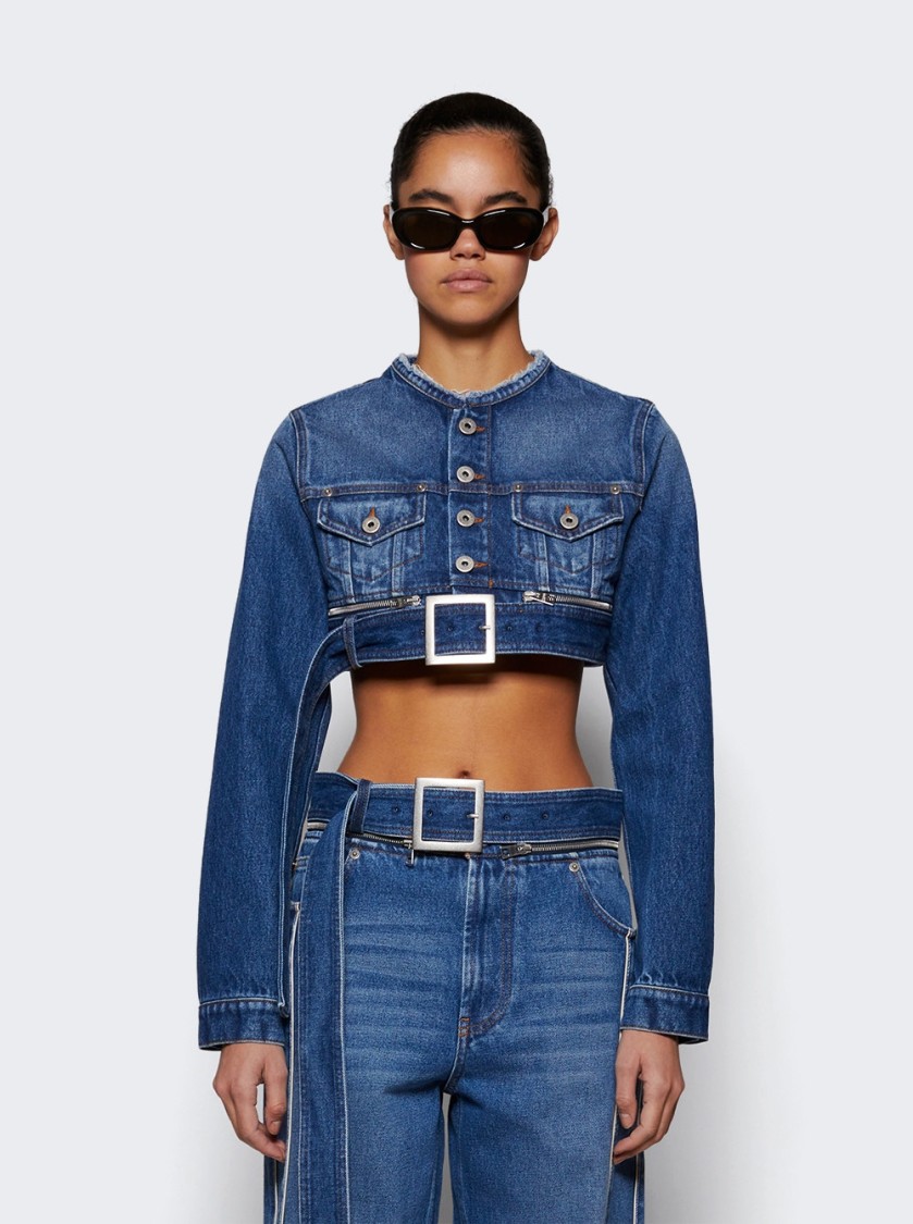 JEAN PAUL GAULTIER JEAN PAUL GAULTIER SUPER CROPPED JACKET VINTAGE BLUE