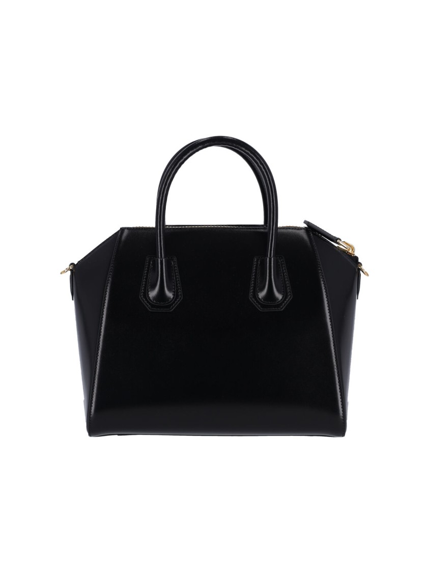 Givenchy Small Leather Shoulder Bag With Structured Silhouette In Burgundy