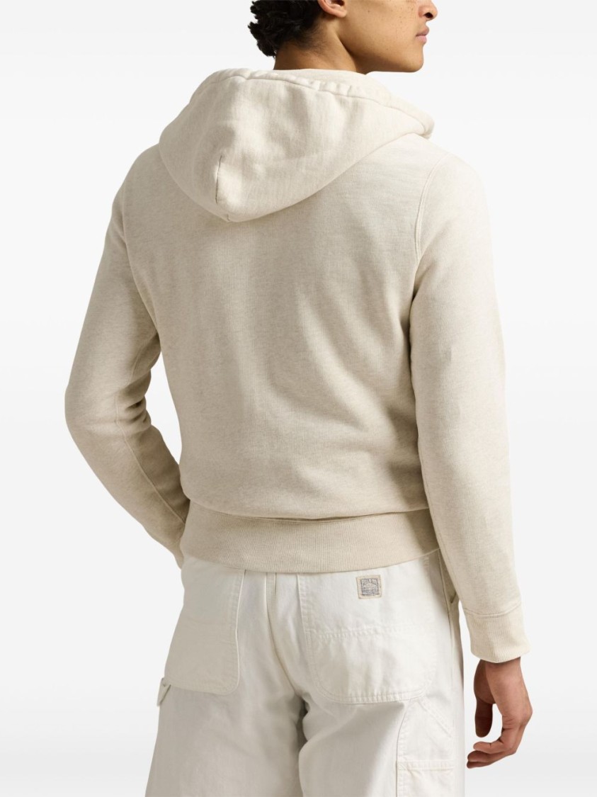 パーカー・フーディ Ralph Lauren Melanesiano ivory cotton blend sweatshirt Polo Ralph Lauren Melanesiano Ivory Cotton Blend Sweatshirt