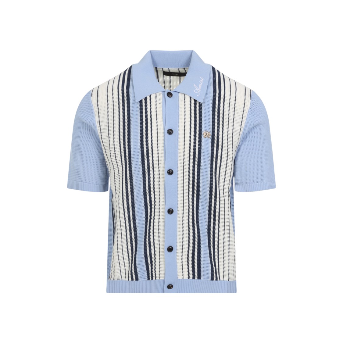 Amiri Script Stripe Shirt In Gray