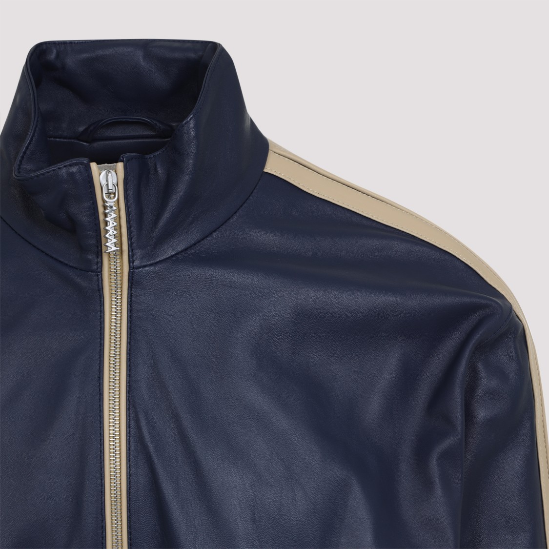 Marni Zip-up Leather Jacket In Black