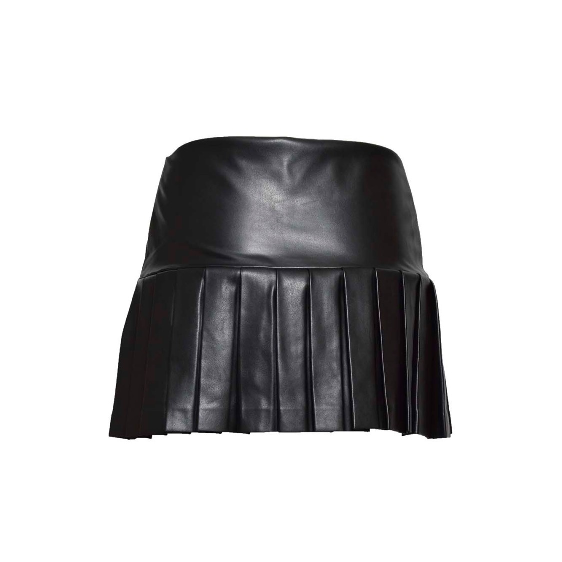 Norma Kamali Flared Mini Skirt With Pleated Hem