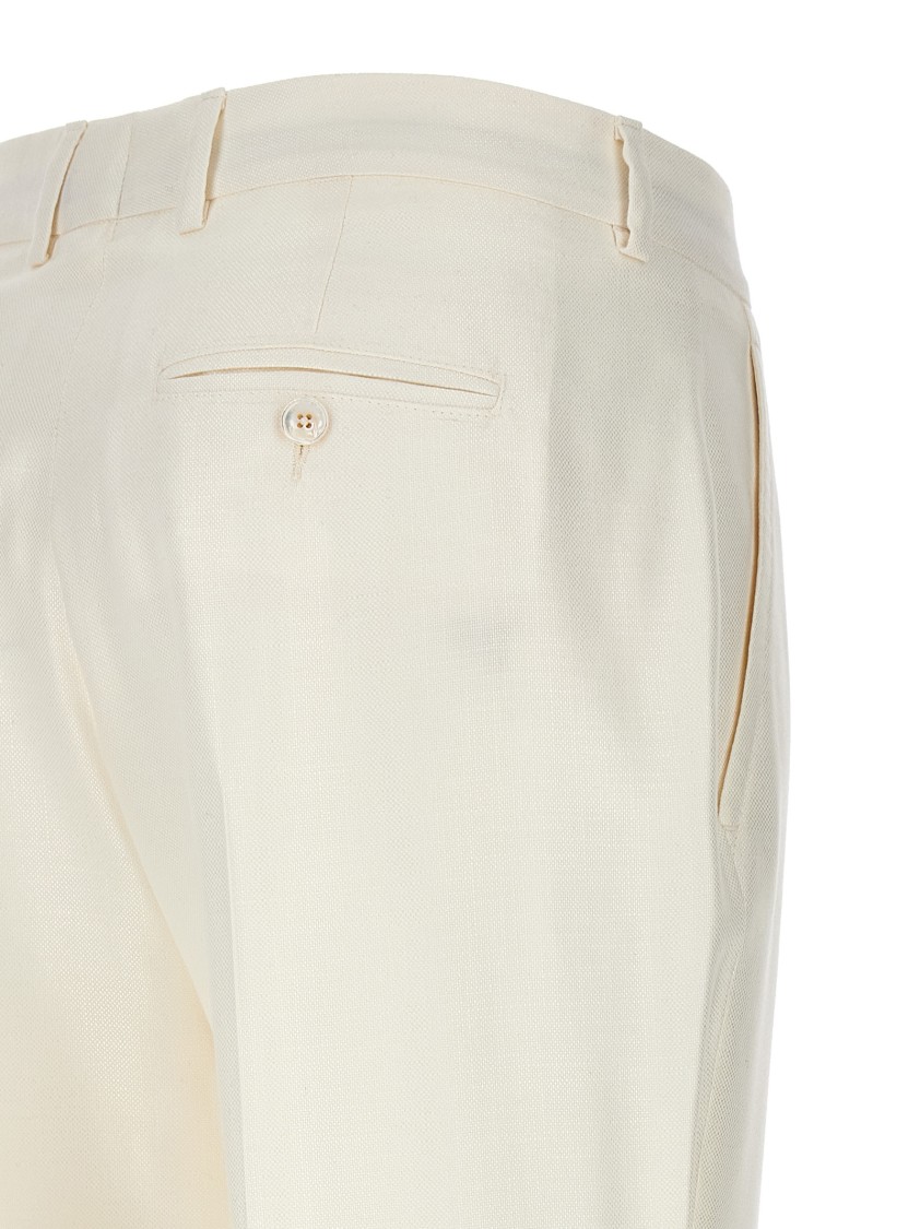 パンツ Kiton Tailored Viscose Cigarette Pants With Button Closure Kiton Tailored Viscose Cigarette Pants With Button Closure